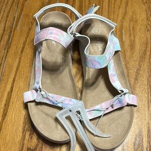 Pastel Tie-Dye Sandals